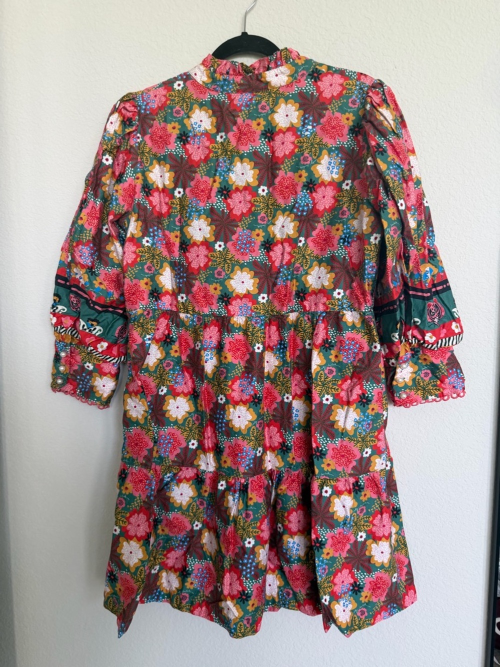 Emily Lovelock multicolour floral long-sleeve mini dress - Picture 4 of 4